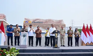 Presiden Joko Widodo Resmikan Stasiun Pompa Air Ancol Sentiong