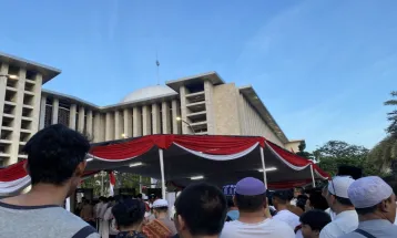 Shalat Id Bareng Presiden Jokowi, Ribuan Jemaah Padati Masjid Istiqlal