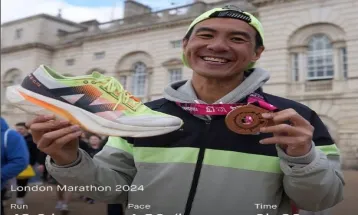 Keseruan Para Artis Indonesia yang Ikut London Marathon 2024
