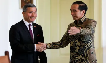 Menlu Singapura Vivian Balakrishnan Kunjungi Presiden Jokowi di Istana Negara