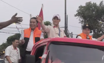 Rizki Juniansyah di Arak Keliling Kota Serang