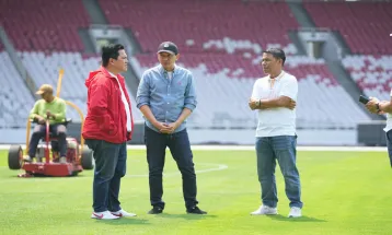 Erick Thohir Tinjau Stadion GBK Jelang Laga Indonesia vs Australia