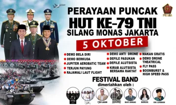 Rangkaian Acara HUT ke-79 TNI di Monas 5 Oktober