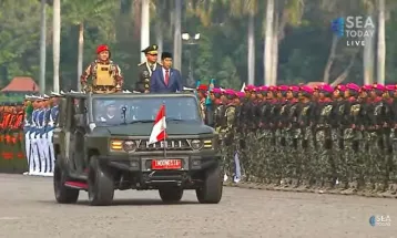 79Th Indonesian Armed Forced Anniversary Celebration: Kicked Off by Joint Drum Band Performance from Army, Navy, and Air Force