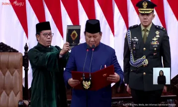 Prabowo Subianto dan Gibran Rakabuming Raka Resmi Jadi Presiden dan Wakil Presiden Republik Indonesia