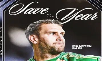 Maarten Paes, Kiper FC Dallas asal Indonesia Raih Penghargaan Save of The Year MLS 2024